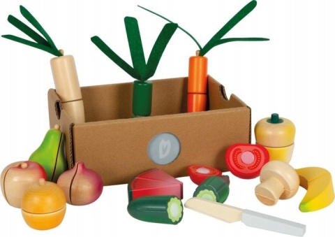 Drewniane owoce i warzywa do krojenia zestaw Small Foot Drewniane owoce i warzywa do krojenia zestaw Small Foot