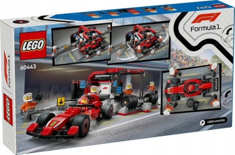 LEGO CITY F1 Pit stop i mechanicy z bolidem Ferrari 60443 LEGO CITY F1 Pit stop i mechanicy z bolidem Ferrari 60443