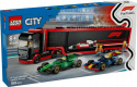 LEGO City F1 Ciężarówka z bolidami RB20 i AMR24 F1 (1086 elementów)