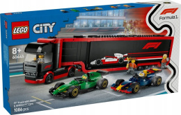 LEGO City F1 Ciężarówka z bolidami RB20 i AMR24 F1 (1086 elementów)