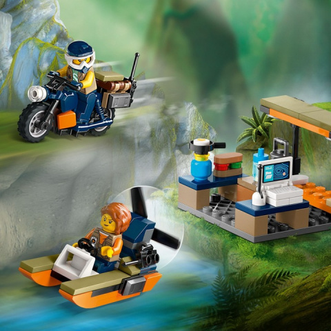 LEGO City HELIKOPTER zwiadowczy w dżungli w bazie Base Zabawka DŻUNGLA LEGO City HELIKOPTER zwiadowczy w dżungli w bazie Base Zabawka DŻUNGLA
