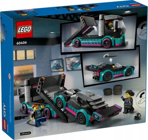 LEGO City Samochód Wyścigowy i Laweta 60406 LEGO City Samochód Wyścigowy i Laweta 60406