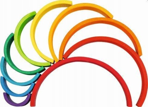 Drewniana układanka motoryczna Tęcza 11 el. kreatywna układanka Drewniana układanka motoryczna Tęcza 11 el. kreatywna układanka