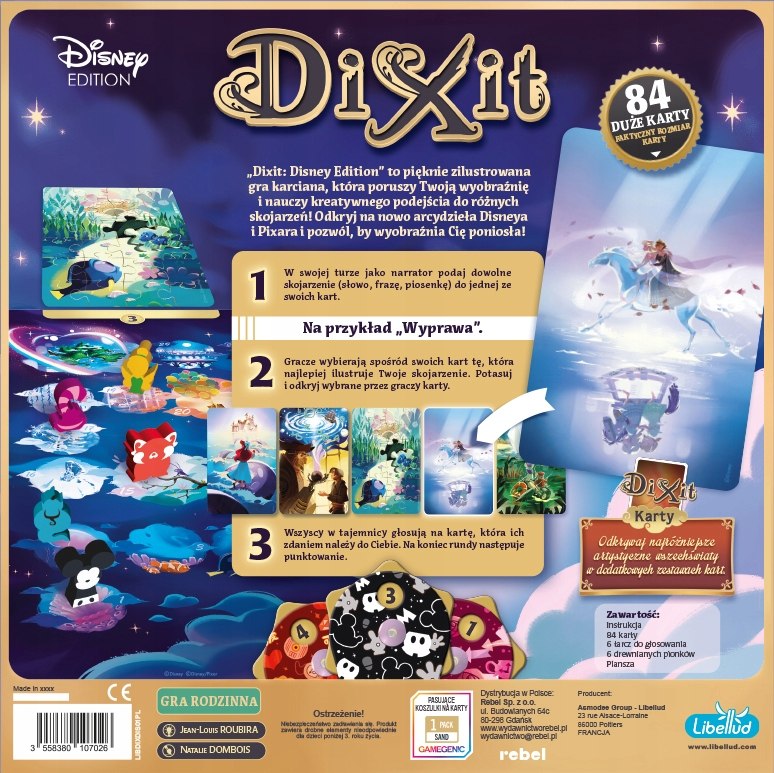 Gra planszowa REBEL DIXIT DISNEY Minimalna liczba graczy 3