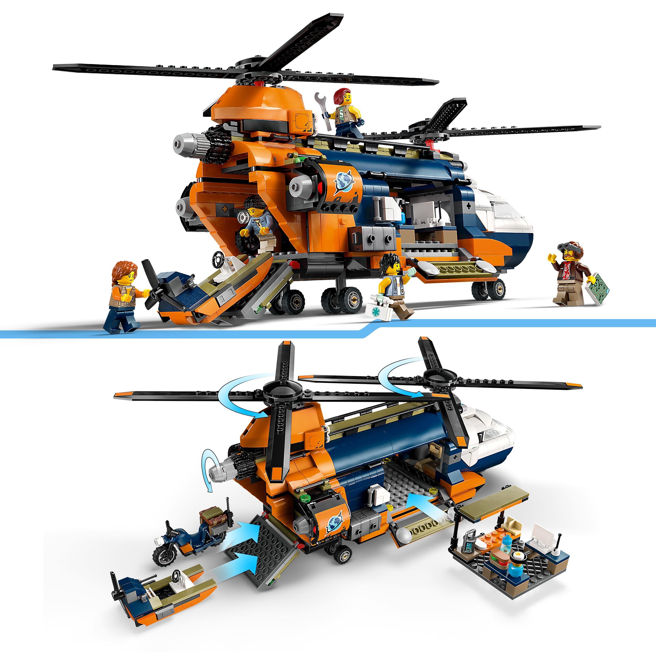 LEGO City HELIKOPTER zwiadowczy w dżungli w bazie Base Zabawka DŻUNGLA Minimalny wiek dziecka 8